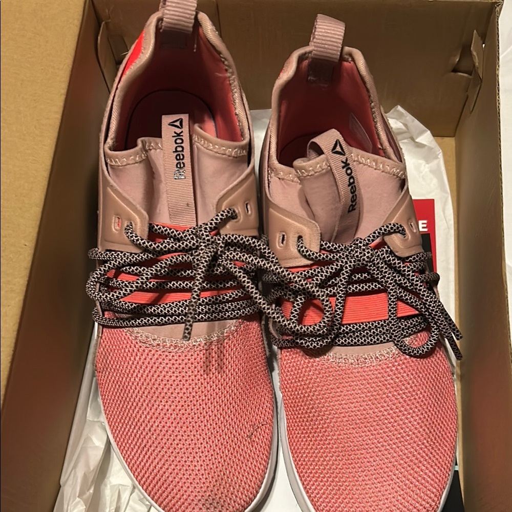 Reebok Coral and Blush Sneakers